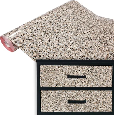 Produktbild von Klebefolie Möbel 67x100 cm - Granit Beige - Möbelfolie selbstklebend in Deko-Stil - Folie für Möbel zur schnellen Renovierung von Türen, Schränken und Regalen - Möbelfolie dekorativ und pflegeleicht