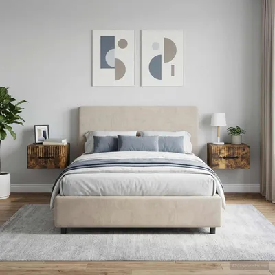 Immagine prodotto di vidaXL, comodino da parete, 2 pezzi, legno di quercia affumicato