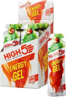 Zdjęcie produktu dla HIGH5 - Izotoniczny żel energetyczny - smak jabłkowy - żel energetyczny - izotoniczny żel sportowy - bieganie i jazda na rowerze - 20 x 40 ml