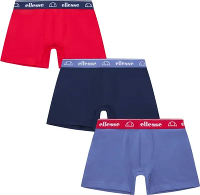 Produktbild von Ellesse - Boxershorts für Herren, Low Rise (3er-Pack) HB315 (L) (Rot/Marine/Blau)