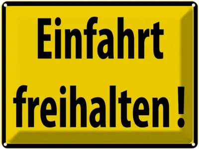 Produktbild von vianmo Blechschild 30x40 cm Einfahrt freihalten Warnschild Hinweisschild Sicherheit Vorsicht