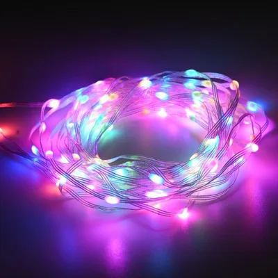 Immagine prodotto di ACA Illuminazione natalizia, filone luminoso smart a 200 LED RGB, 20 m, USB, telecomando + Wi-Fi, IP44, alimentatore da 3 m X04200371