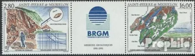 Produktbild von Briefmarken St. Pierre und Miquelon 1995 Mi 697-698 Dreierstreifen (kompl.Ausg.) postfrisch Geologische Forschung