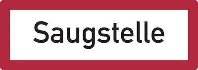 Produktbild von Dreifke® Feuerwehrschild, Saugstelle - DIN 4066 | Alu geprägt | 297x105 mm, 1 Stk