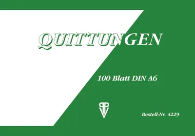 Immagine prodotto di PVP Penig 4229 Quittung - A6 quer, 100 Blatt
