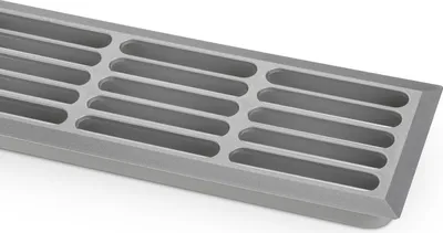 Produktbild von Abluftgitter Belüftungsgitter 476 x 80 x 13 mm Silber lackiert Schlitzlochung von SOTECH