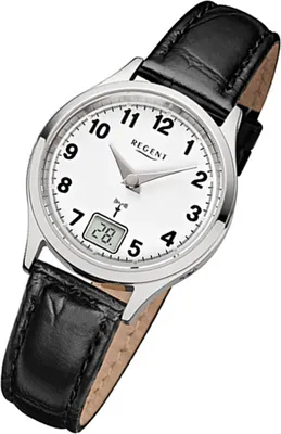 Produktbild von Regent Armbanduhr schwarz FR-192 Damen Analog-Digital-Funkuhr URFR192