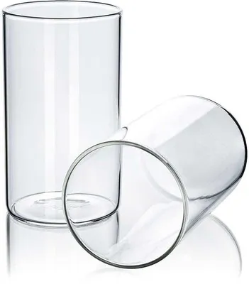 Zdjęcie produktu dla 2 szklanki ze szklaną cylindryką (120 x Ø 70 mm)