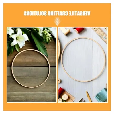 Produktbild von 10 Holzringe zum Basteln Ø 30cm für Traumfänger und Hochzeitsblumenkränze - Handwerksmaterialien für Innenraumdekoration und Veranstaltungen