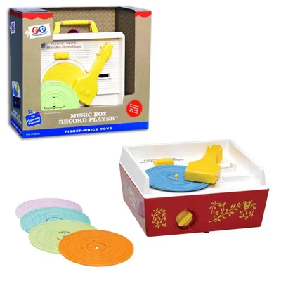 Obrázok produktu pre Mattel Fisher Price 1697 Klasické hračky Detský prehrávač hudby s rukoväťou