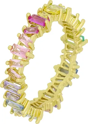 Zdjęcie produktu dla Fashionbox Ring Messing vergoldet mit Zirkonia pastell