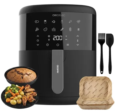 Heißluftfritteuse 6 l, 1700 W, Touch-Display, 12 Programme, 80–200 °C