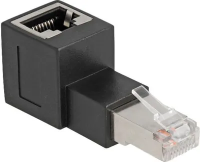 Produktbild von DeLOCK Adapter RJ-45 Stecker > RJ-45 Buchse, Cat.6a, (90° nach oben
