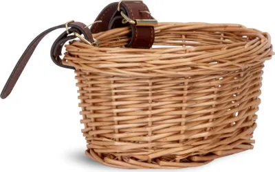 Immagine prodotto di Cestino ruota anteriore cestino bici bambini cestino manubrio bambini accessori bici 12 14 16 pollici cestino vimini marrone