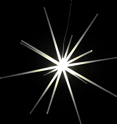 LED 3D Weihnachtsstern Stern Weihnachtsbeleuchtung DIA 51cm Außen Batterie