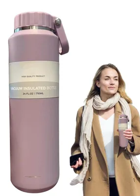 Produktbild von Edelstahl-Wasserflasche mit 710 ml Fassungsvermögen und Vakuumisolierung
