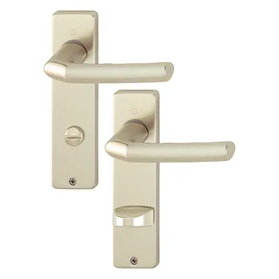 Produktbild von Hoppe Birmingham Kurzschildgarnitur F2 Aluminium Neusilber 1117/202KP, Bad WC