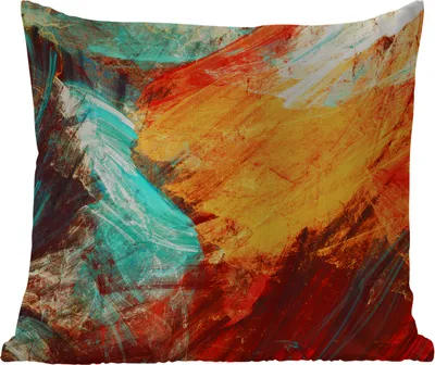 Produktbild von MuchoWow® Outdoor Kissen - Gemälde - Abstrakt - Öl - 40x40 cm - Wetterfest - Lounge Kissen - Kopfkissen - Interieur - Polster mit Bild