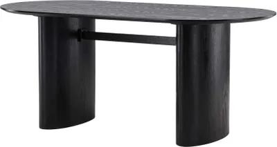 Produktbild von FURNLUX Esstisch Isolde Schwarz 90cm / Hauptfarbe: Schwarz / Abmessungen: 90 x 180 x 75 cm