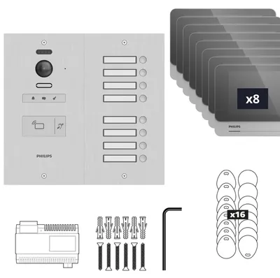Produktbild von Gegensprechanlage für 8 Wohnungen/Büros – Vigik-kompatibel – Philips WelcomeHive 2