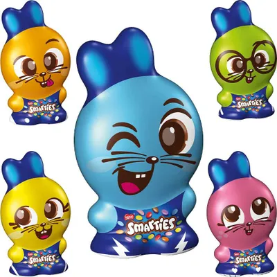Obrázek produktu pro Smarties Velikonoční zajíček dutá figurka z mléčné čokolády s čokoládovými čočkami 85g