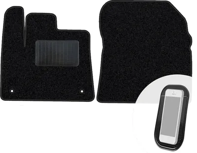 Produktbild von moto-MOLTICO Vorne Fußmatten Auto Velours Autoteppiche Schwarz Automatten Set 2-teilig passend für DS 4 II ab 2021