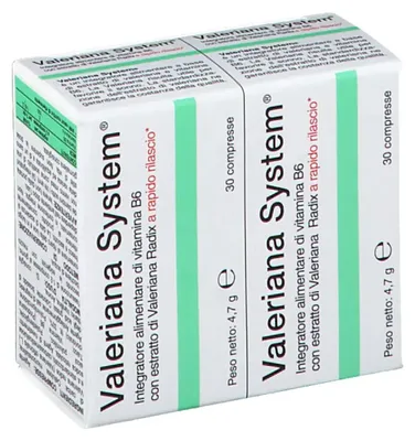Immagine prodotto di Valeriana System 30 Compresse + 30 Compresse