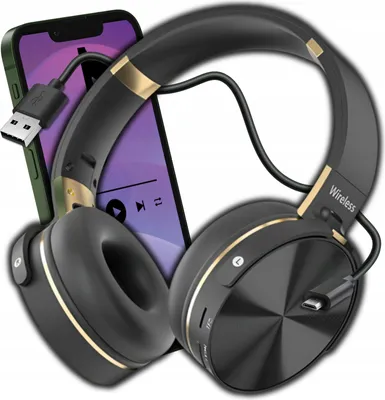 Produktbild von OMNA | Drahtlose Over-Ear Kopfhörer - Kinder - Schwarz - Leicht und Bluetooth-fähig - Ideal für Gaming