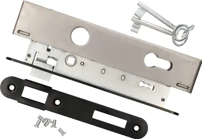 Produktbild von KOTARBAU® Einsteckschloss BB 90/22 mit Schlosskasten Gegenplatte Verzinkt Universal Links/Rechts Zimmerschloss Innen/Außenbereich Sicherheisschloss