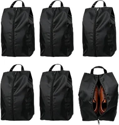 Produktbild von PolkaHome® 6 Stück Schuhbeutel Reiseorganizer wasserdichte Schuhtasche mit Reißverschluss Sporttasche Organizer Schuhaufbewahrung für