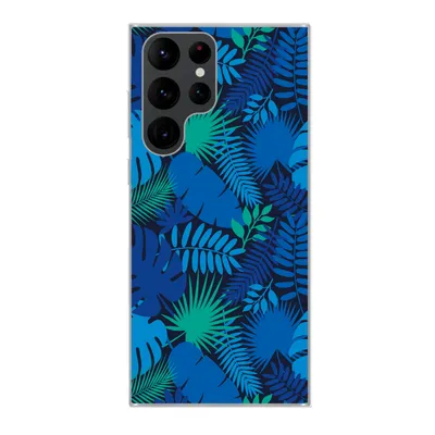 Produktbild von MuchoWow® Handyhülle Schutzhülle Hülle für Samsung Galaxy S22 Ultra Tropisch - Design - Blätter Silikon Softcase Handy Hülle - Abbildung