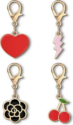 Produktbild von Force Case, 4er-Set Deko-Charms für Handyband mit Schlaufenverschluss, Mehrfarbig