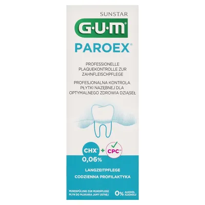Produktbild von Chlorhexidin-Mundspülung 0,06 % GUM PAROEX Sunstar 500 ml