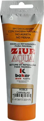 Image de Mastic Bois Ziur Aqua Chêne Réparation Bois, Séchage Rapide, Couleur Chêne - Bakar