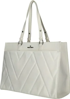 Produktbild von Große Damen Tasche Schultertasche Bag Leder Optik Handtasche Weiß