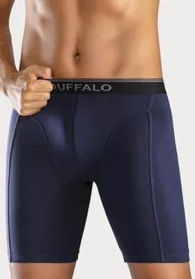 Produktbild von Buffalo Langer Boxer Boxershorts für Herren 3 -teilig aquablau, grau, navy Größe XL