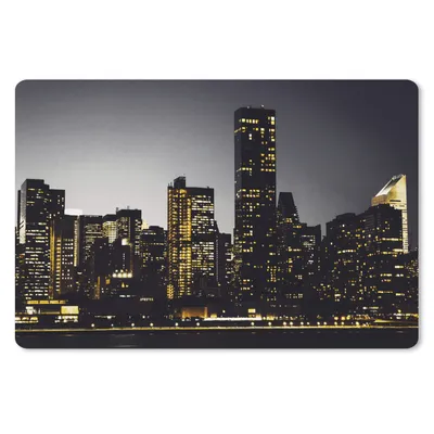 Produktbild von MuchoWow® Schreibtischunterlage New York - Beleuchtung - Lampe 60x40 cm - XXL Mauspad - Großes Mauspad