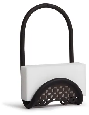 Produktbild von Spülbeckenhalter Schwammhalter Spülschwammhalter - 26 x 11 x 1 cm - Flexibel rutschfest - Schwarz
