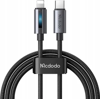 Immagine prodotto di Mcdodo Caricabatterie Usb-C Lightning Cavo di ricarica veloce per Iphone 1M Guidato