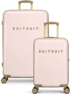 Produktbild von SUITSUIT SUITSUIT Kofferset 2-teilig - Großer Reisekoffer - Handgepäckkoffer - Valies Set - Sicheres TSA-Schloss - Reisekofferset - Reisekoffer mit Rollen - Fusion Kofferset Rose Pearl