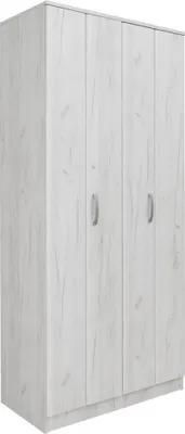 Produktbild von 1 Meter breiter Kleiderschrank mit 2 Türen | Farbe: Weiß