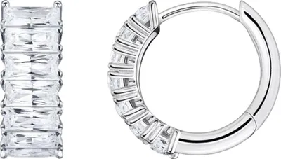 Produktbild von THOMAS SABO Creolen "Weisse Steine Pavé" Silber CR667-051-14