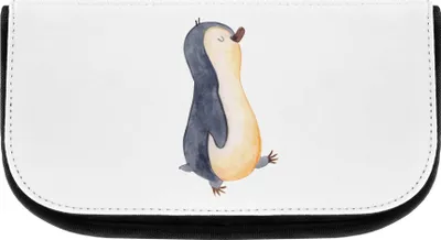 Produktbild von Mr. & Mrs. Panda Kosmetiktasche Pinguin marschieren - Weiß - Geschenk, Zufrieden, Bruder, kulturtäschchen, Organizer, Schminktasche, Familie, Pinguine, Waschtasche, klein