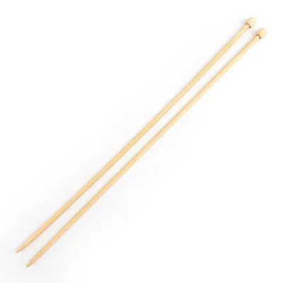 1 Paar Stricknadeln Bambus gerade 6 mm