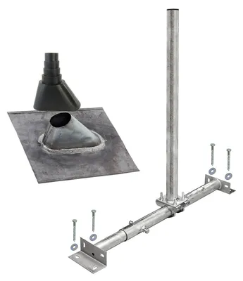 Produktbild von PremiumX X100-48F Dachsparrenmasthalter feuerverzinkt Blei-Ziegel Set