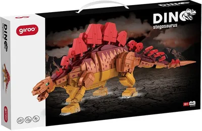 Produktbild von Giros Dino Stegosaurus Bauspiel Rot Rot One Size
