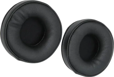 Image de Jectse Oreillettes confortables de 70 mm Couvre-oreilles de remplacement pour casque Simple Oreillettes pratiques à porter toute la journée Noir 2 PCs