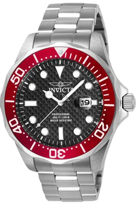 Produktbild von Invicta Pro Diver 12565 Herrenuhr - Quarzwerk - Edelstahl mit schwarzem Zifferblatt - 47 mm