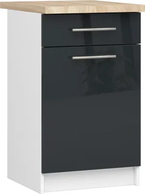 Obrázok produktu pre AKORD Furniture Factory KS0POLIBIAGRAFPOLS5005, 1 dvere/dverí, 2 police/políc, Biela, dvere s pántmi, 16 mm, 1 zásuvka/zásuviek