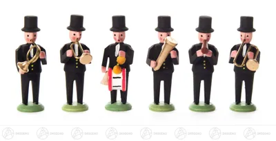 Produktbild von Miniatur Musikkapelle Hochzeitszug (6)  Höhe ca 4 cm NEU